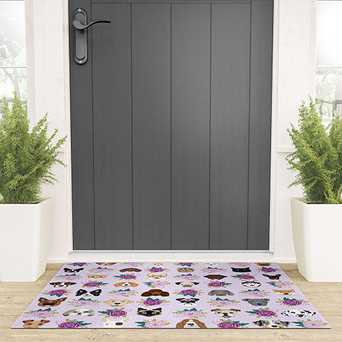 Petfriendly Dogs and cats pet friendly floral Welcome Mat