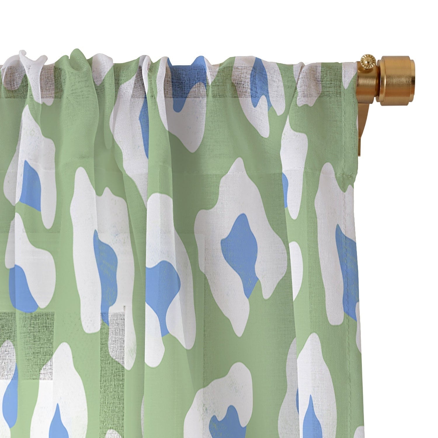 Avenie BR Cheetah Print Sheer Window Curtain