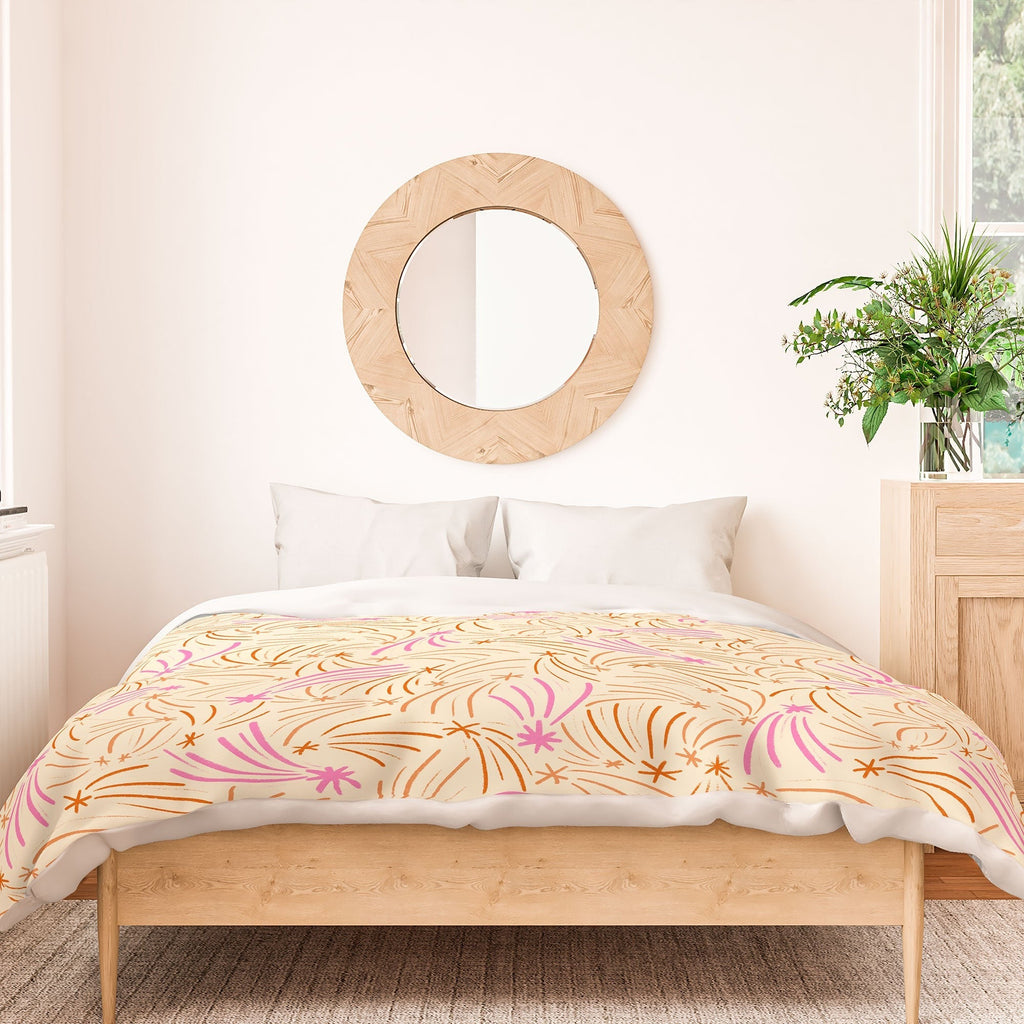 Little Om Pattern Shooting Stars cream Duvet Cover