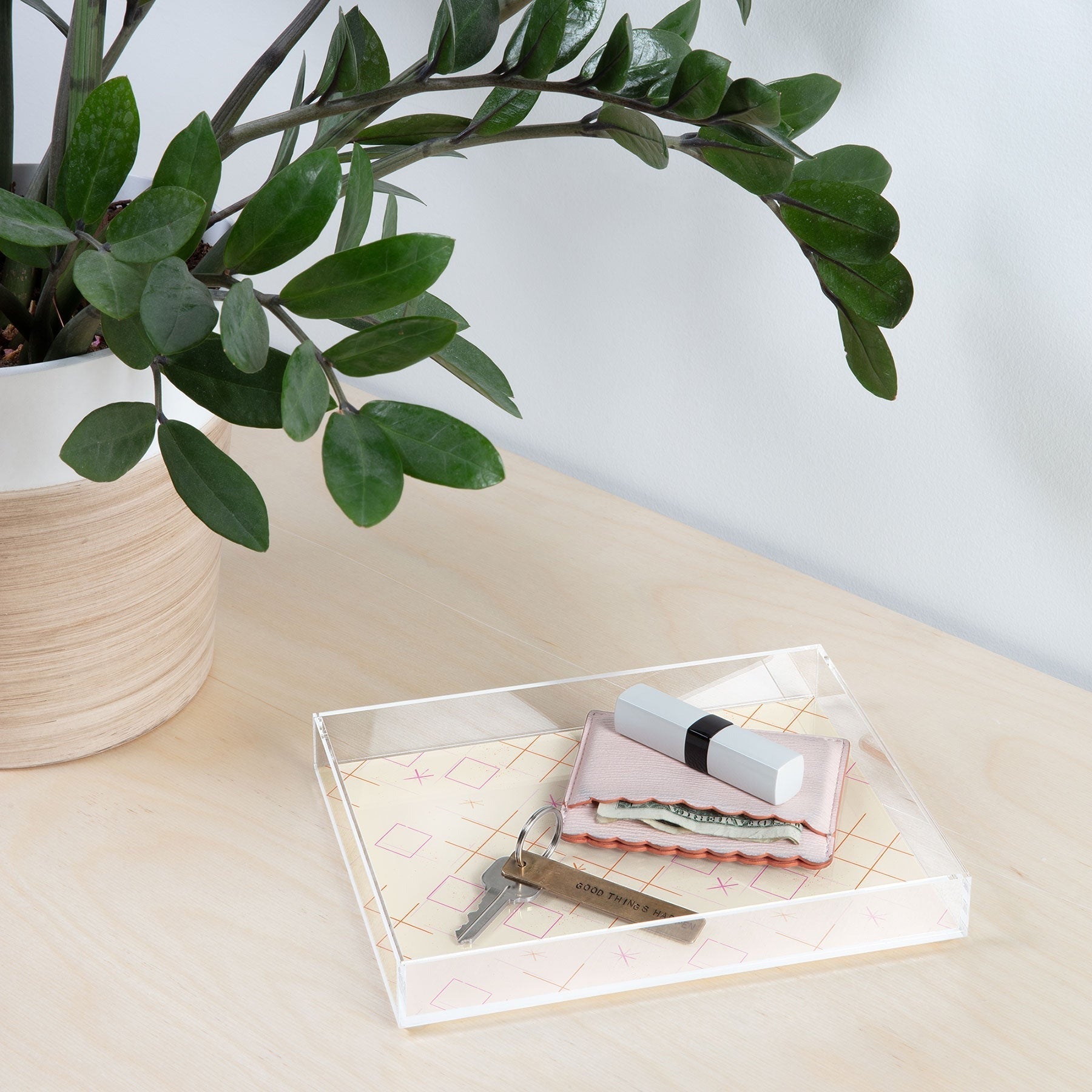 Little Om Starry Web cream Acrylic Tray