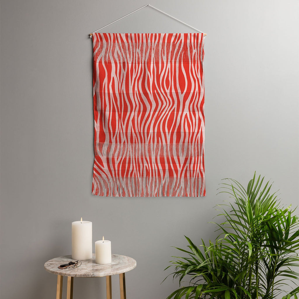 Avenie BR Red Zebra Stripe Wall Hanging Portrait