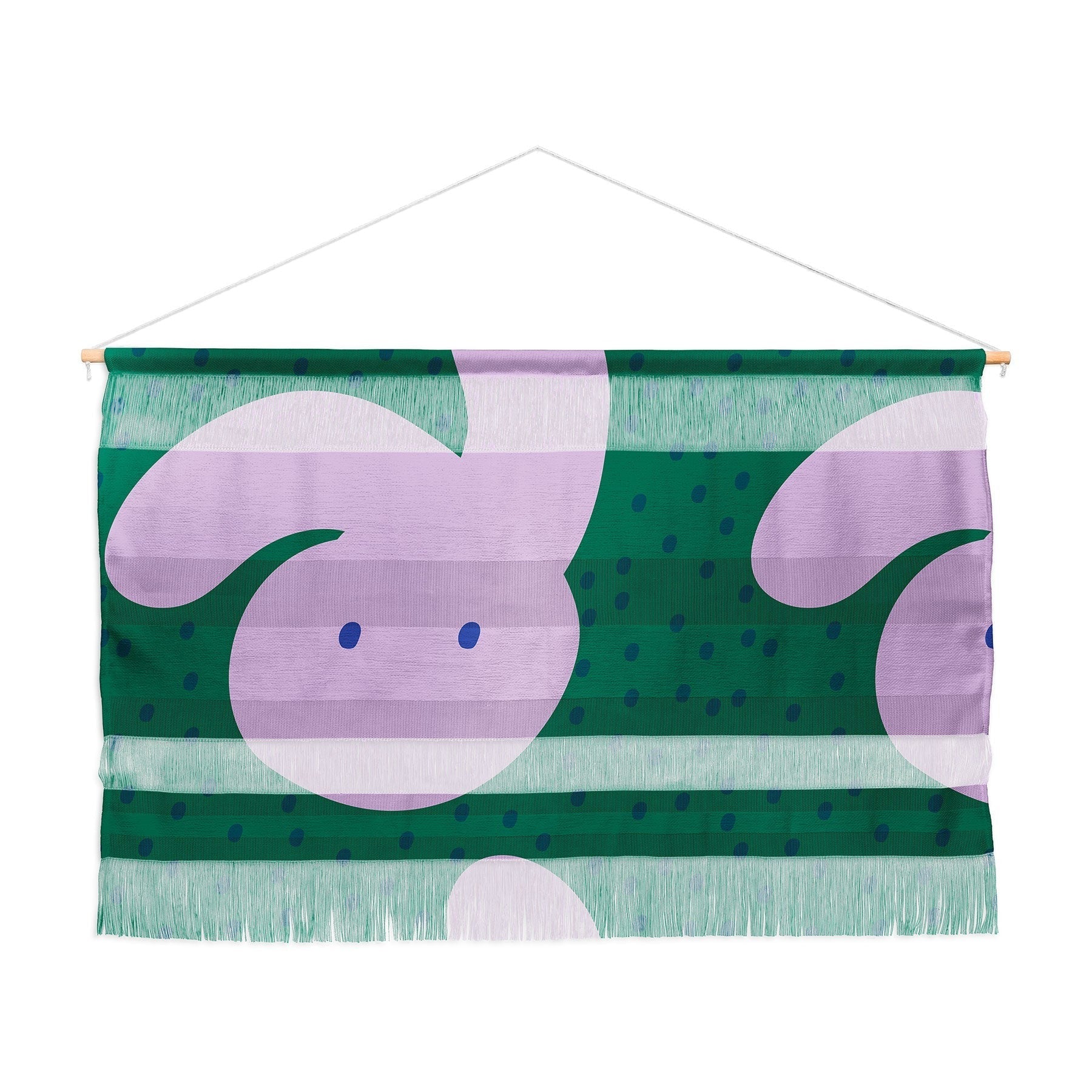 Camilla Foss Pebbles and Rabbit Wall Hanging Landscape
