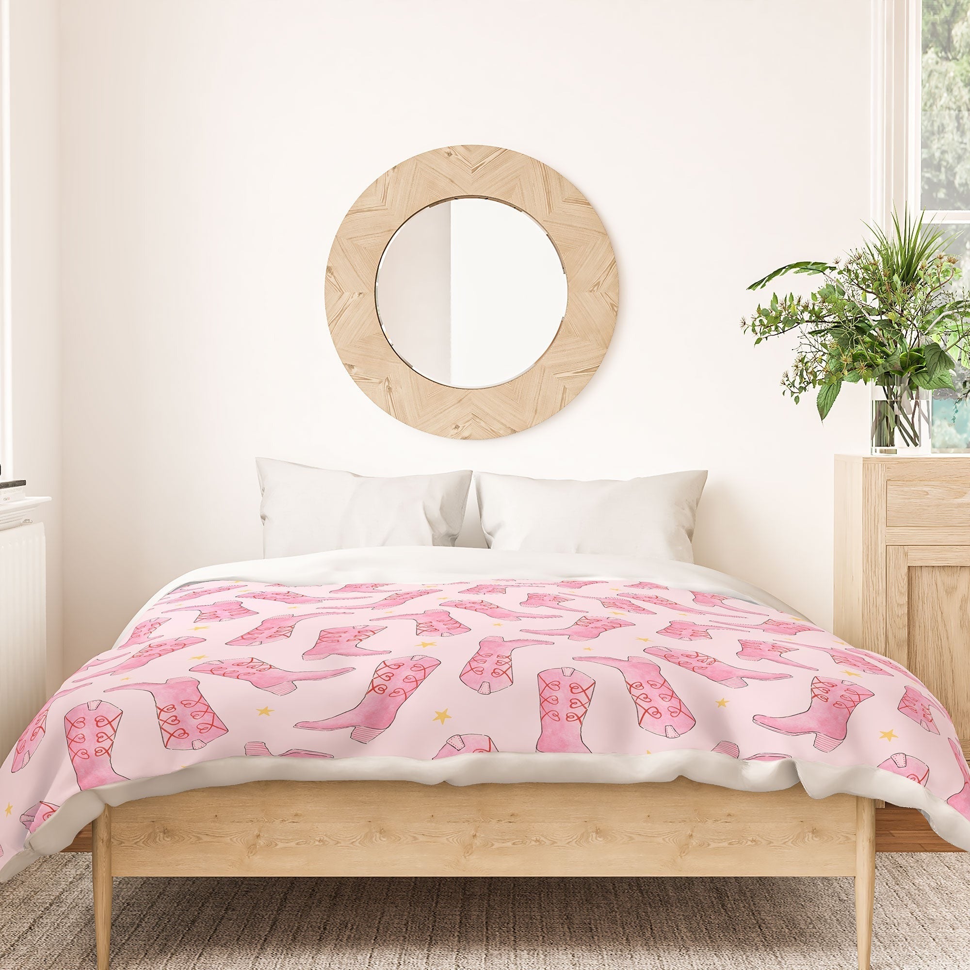 Love_Ryming Stars and Boots Duvet Cover