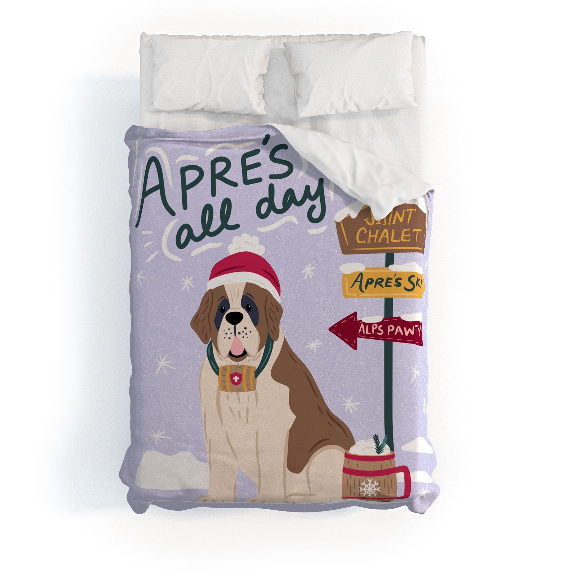 Design by Spark St Bernard Apres All Day Duvet Cover