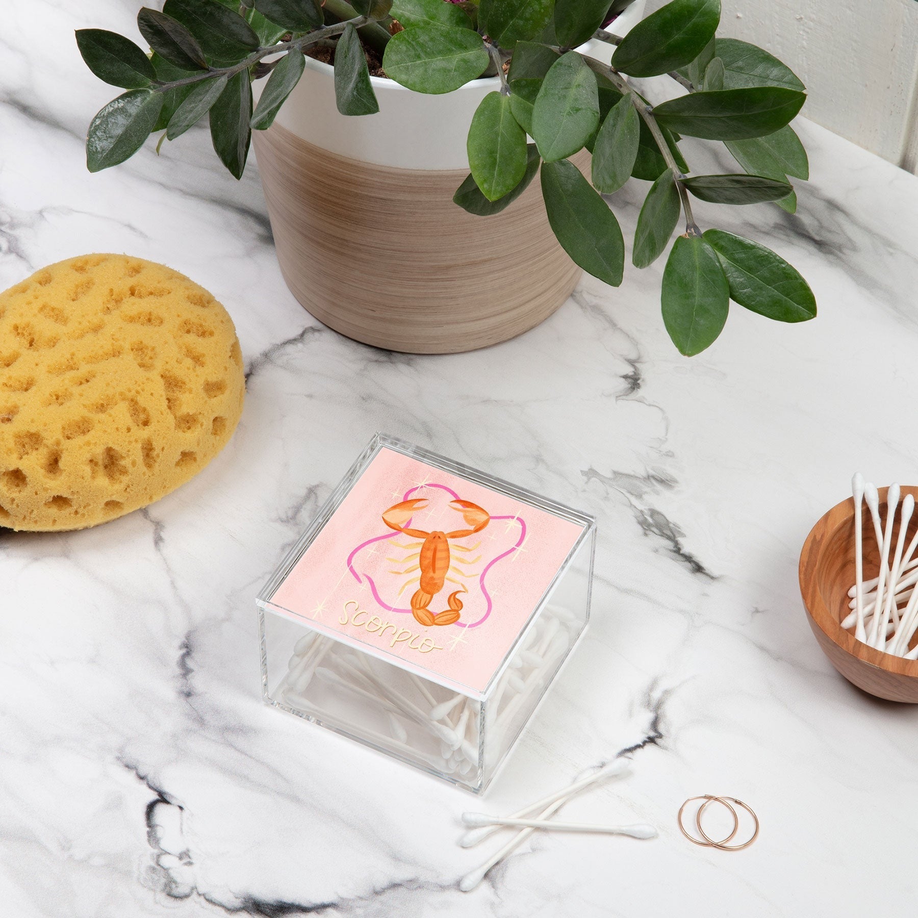 Little Om Zodiac Sign Scorpio Acrylic Box