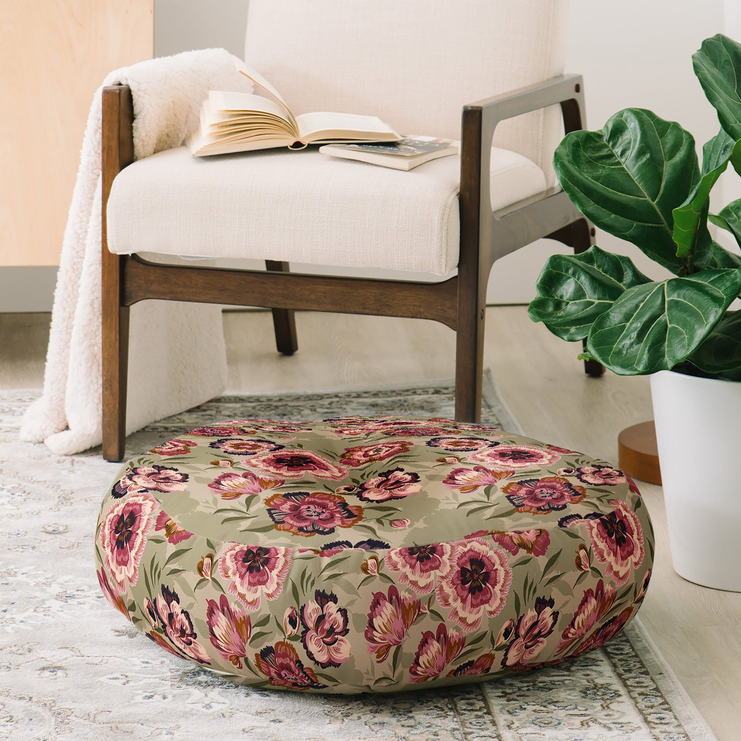 Pimlada Phuapradit Carnation Floor Pillow Round