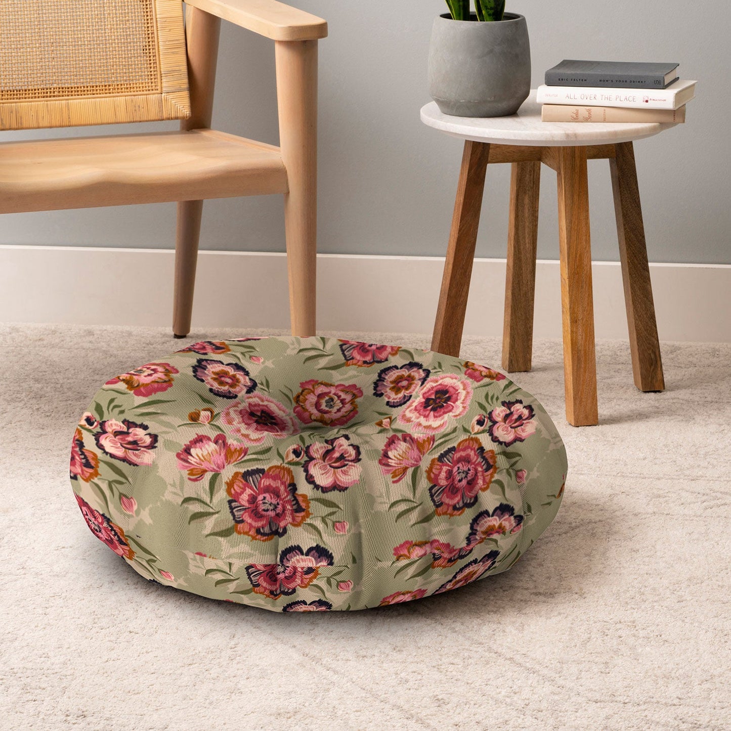 Pimlada Phuapradit Carnation Floor Pillow Round