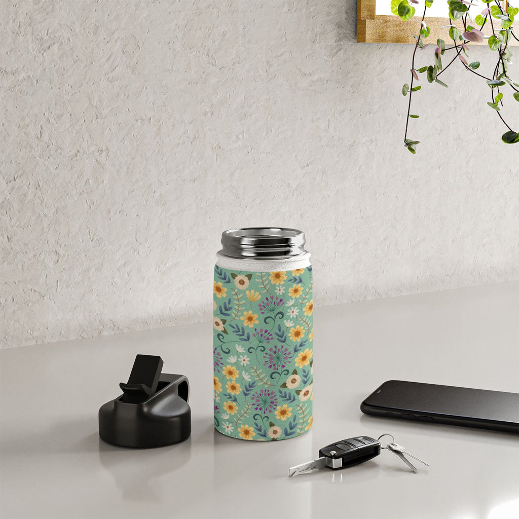 Pimlada Phuapradit Ditsy Floral Blue Green Water Bottle