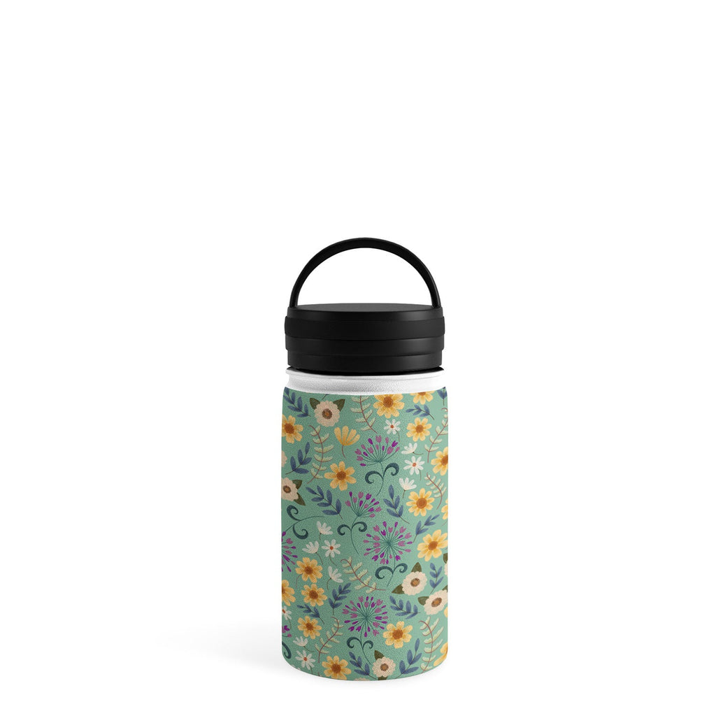 Pimlada Phuapradit Ditsy Floral Blue Green Water Bottle
