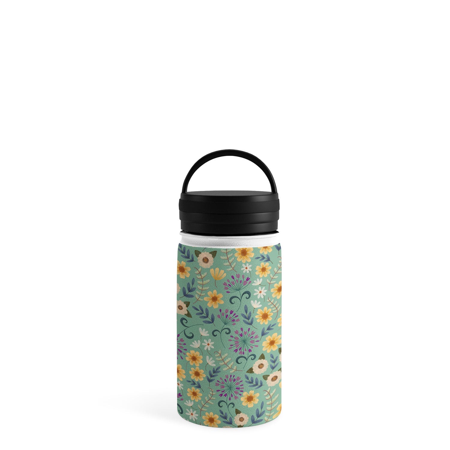 Pimlada Phuapradit Ditsy Floral Blue Green Water Bottle