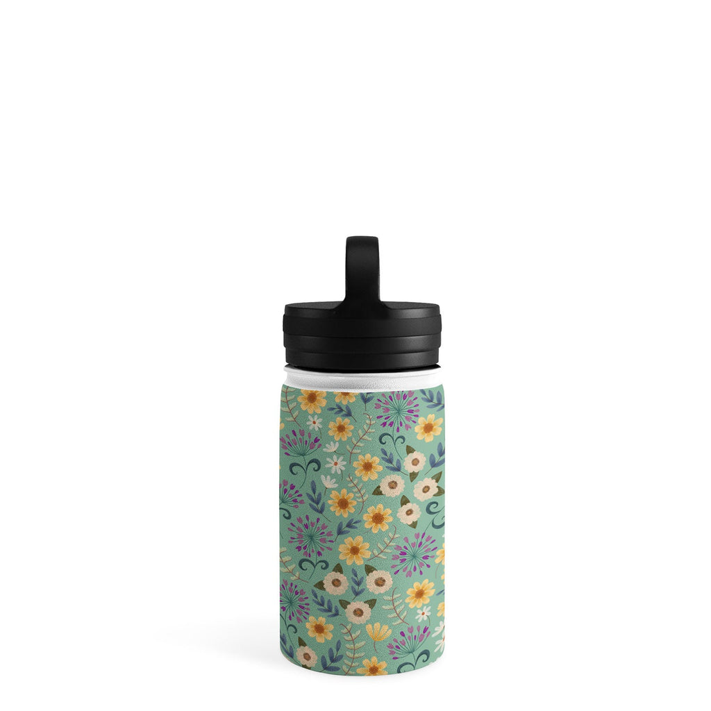 Pimlada Phuapradit Ditsy Floral Blue Green Water Bottle