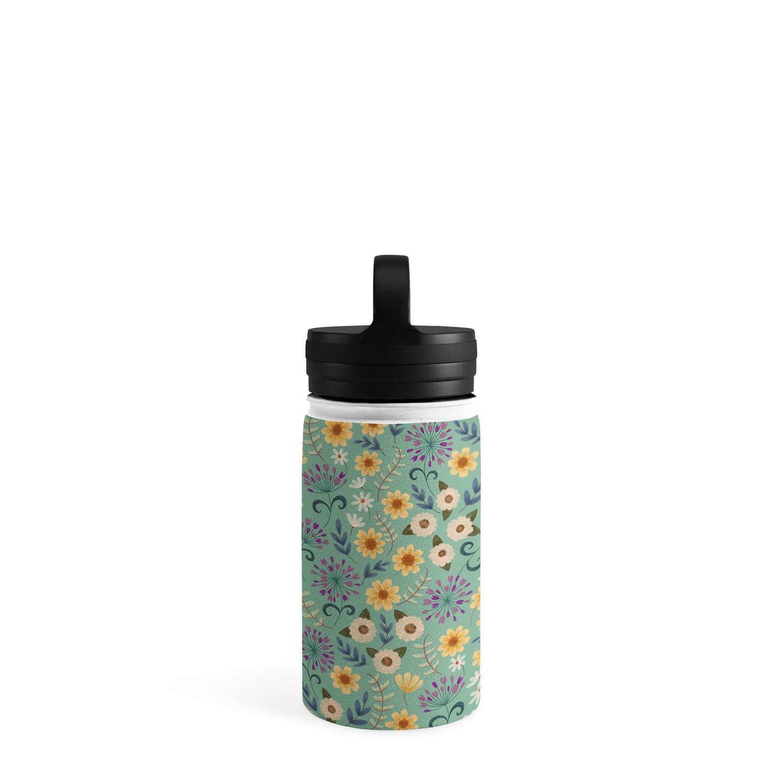 Pimlada Phuapradit Ditsy Floral Blue Green Water Bottle