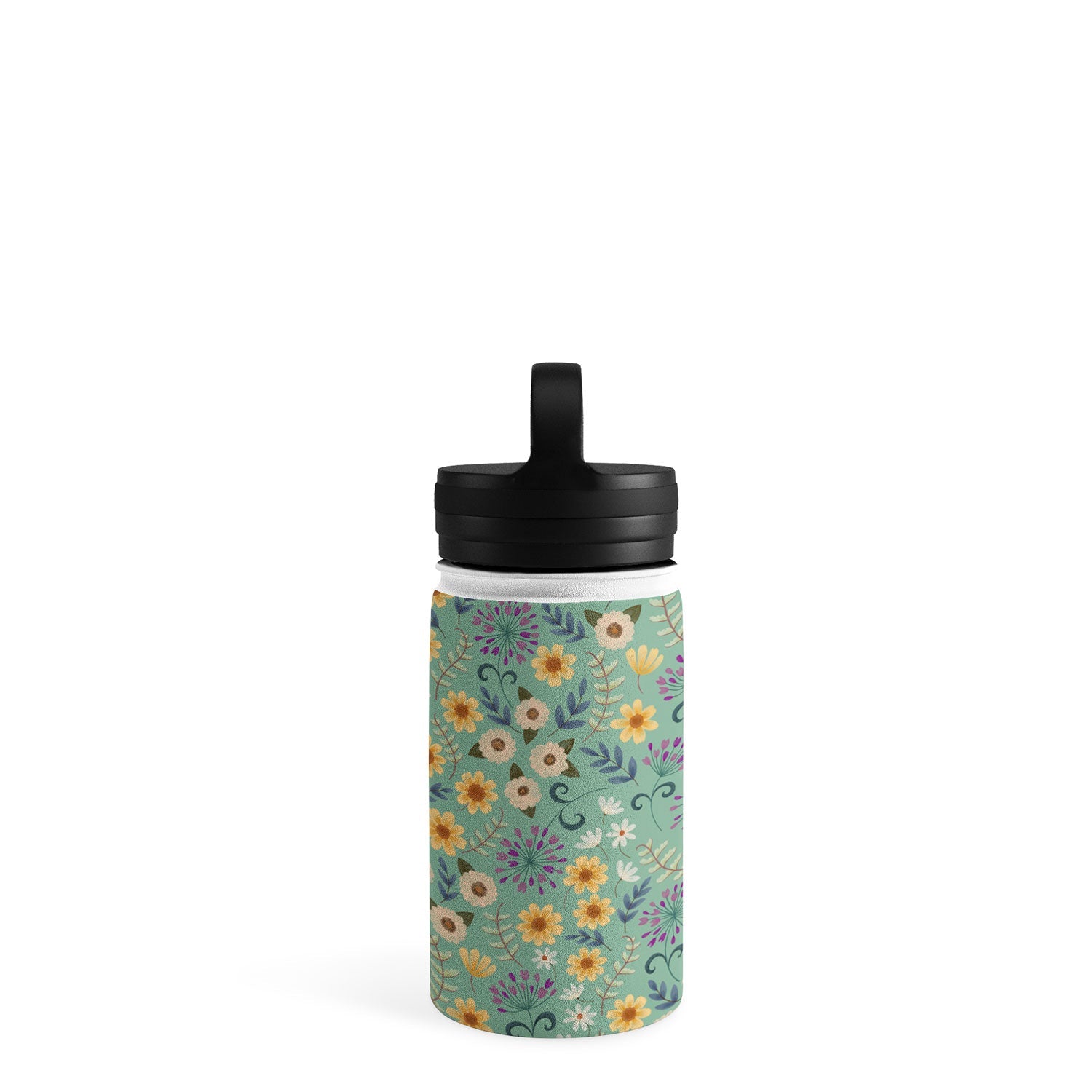 Pimlada Phuapradit Ditsy Floral Blue Green Water Bottle