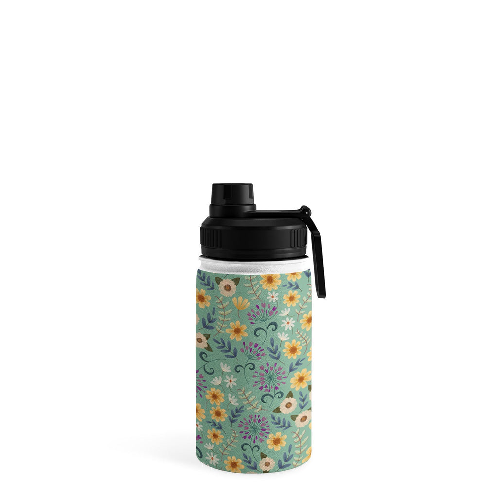 Pimlada Phuapradit Ditsy Floral Blue Green Water Bottle