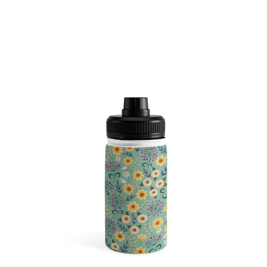 Pimlada Phuapradit Ditsy Floral Blue Green Water Bottle
