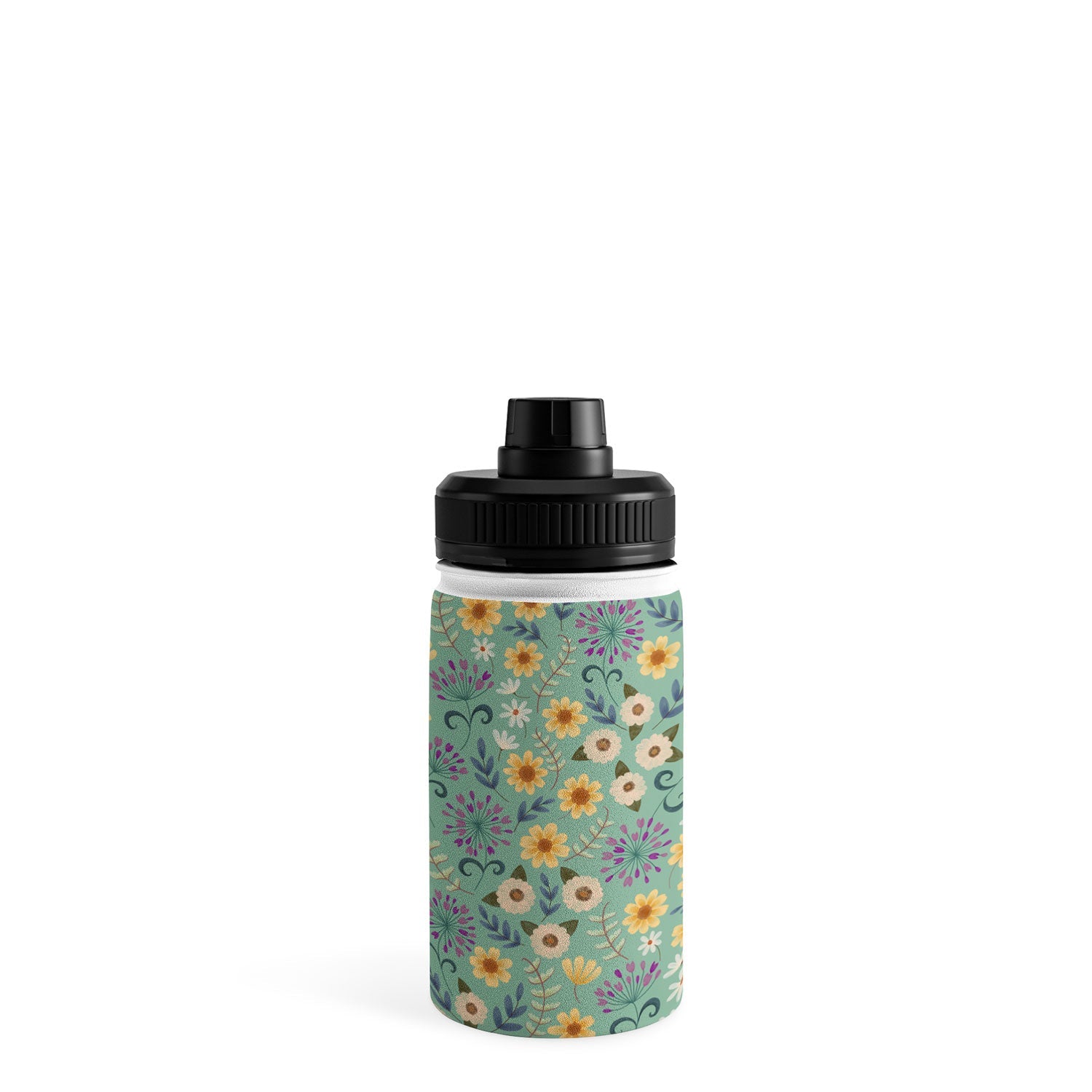 Pimlada Phuapradit Ditsy Floral Blue Green Water Bottle
