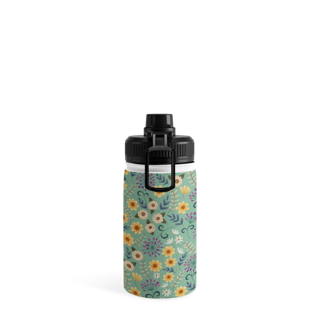 Pimlada Phuapradit Ditsy Floral Blue Green Water Bottle
