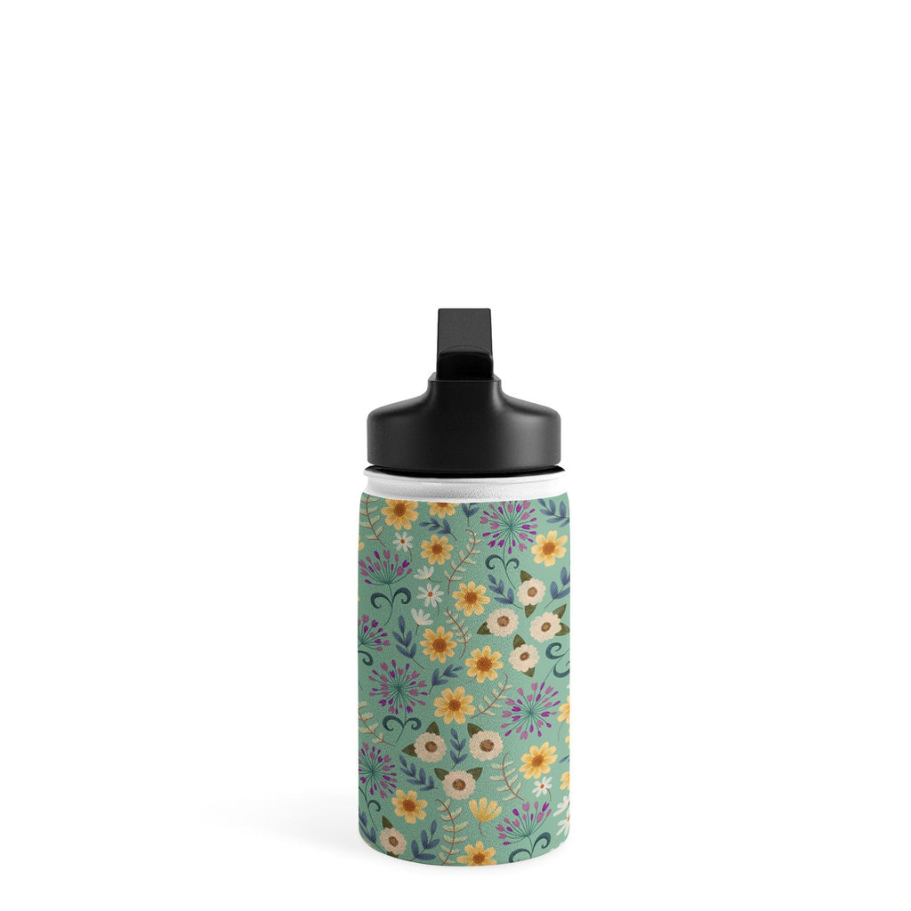 Pimlada Phuapradit Ditsy Floral Blue Green Water Bottle