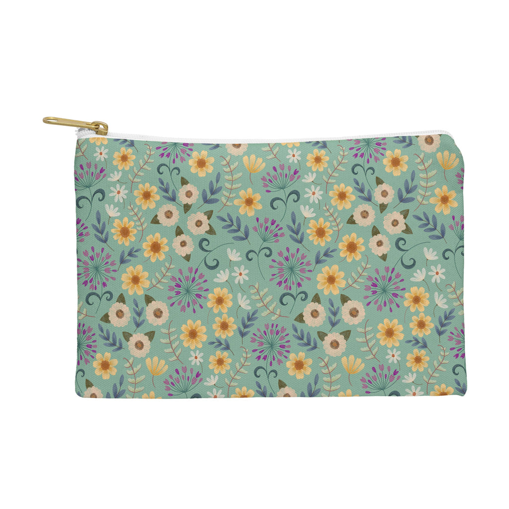 Pimlada Phuapradit Ditsy Floral Blue Green Pouch