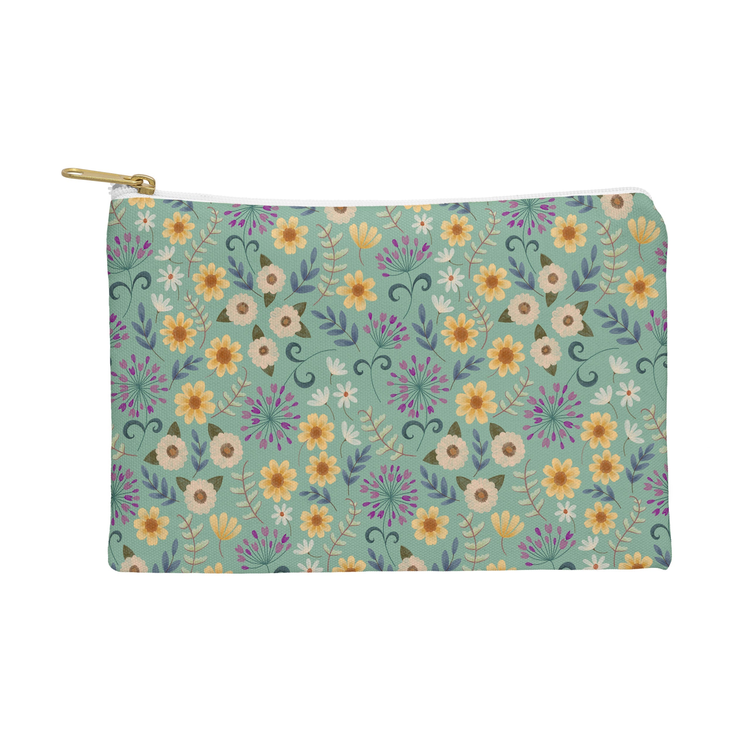 Pimlada Phuapradit Ditsy Floral Blue Green Pouch