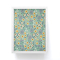 Pimlada Phuapradit Ditsy Floral Blue Green Framed Mini Art Print