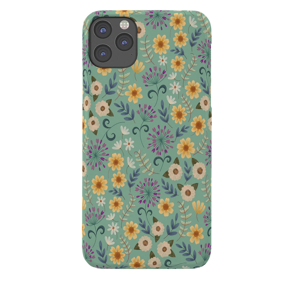 Pimlada Phuapradit Ditsy Floral Blue Green Phone Case