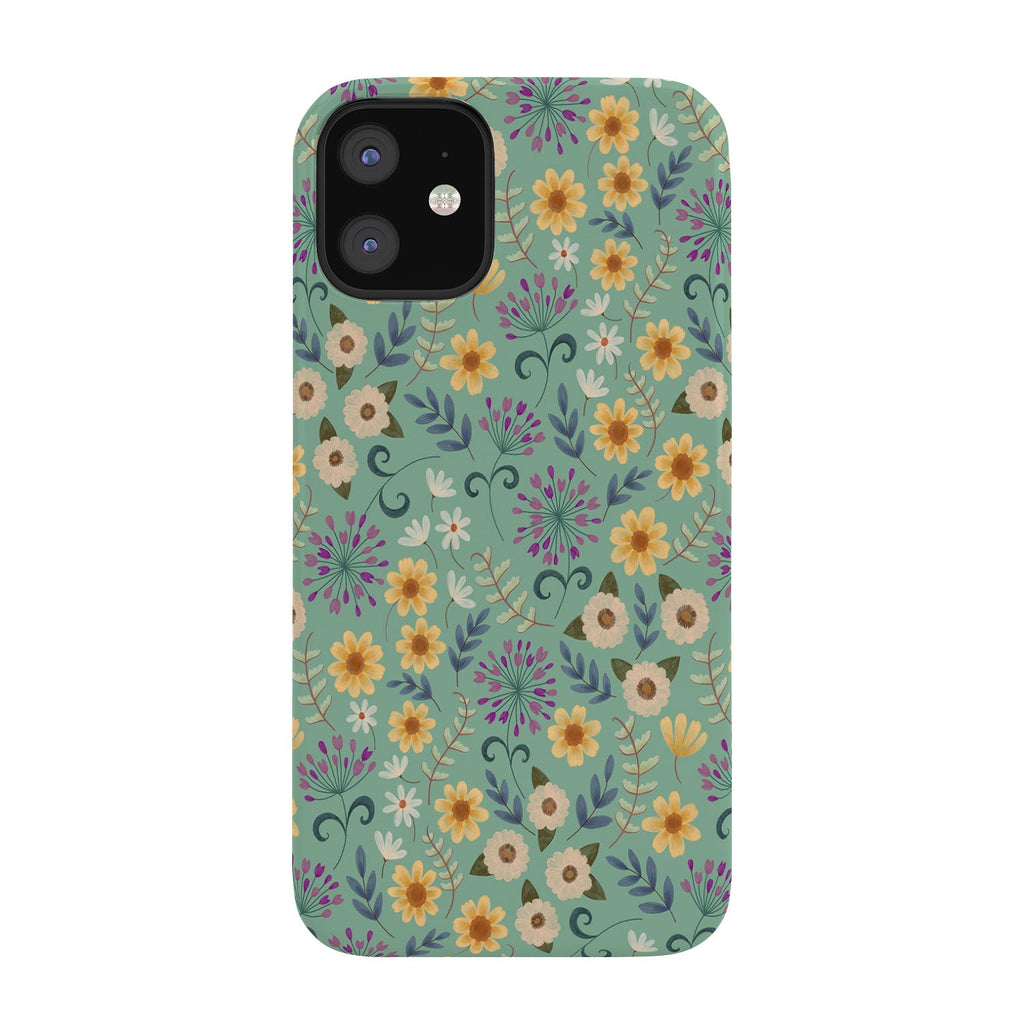 Pimlada Phuapradit Ditsy Floral Blue Green Phone Case