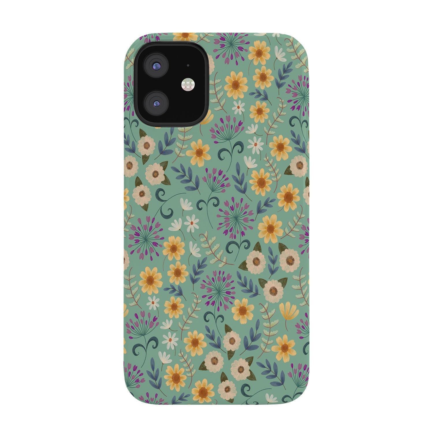 Pimlada Phuapradit Ditsy Floral Blue Green Phone Case