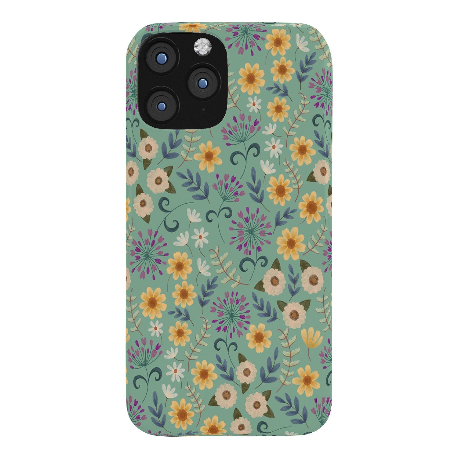 Pimlada Phuapradit Ditsy Floral Blue Green Phone Case