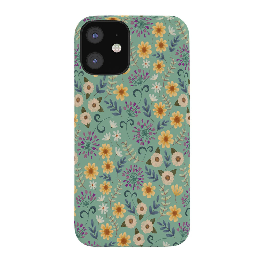 Pimlada Phuapradit Ditsy Floral Blue Green Phone Case