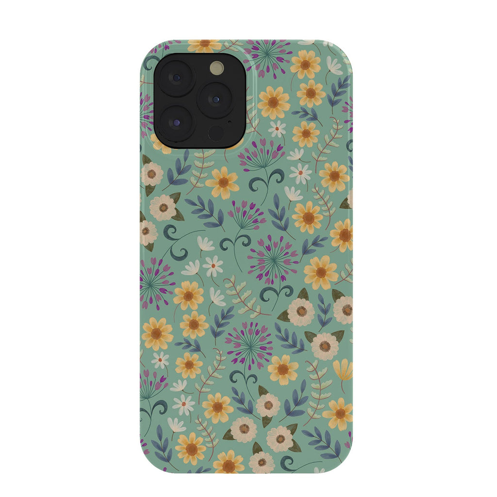 Pimlada Phuapradit Ditsy Floral Blue Green Phone Case