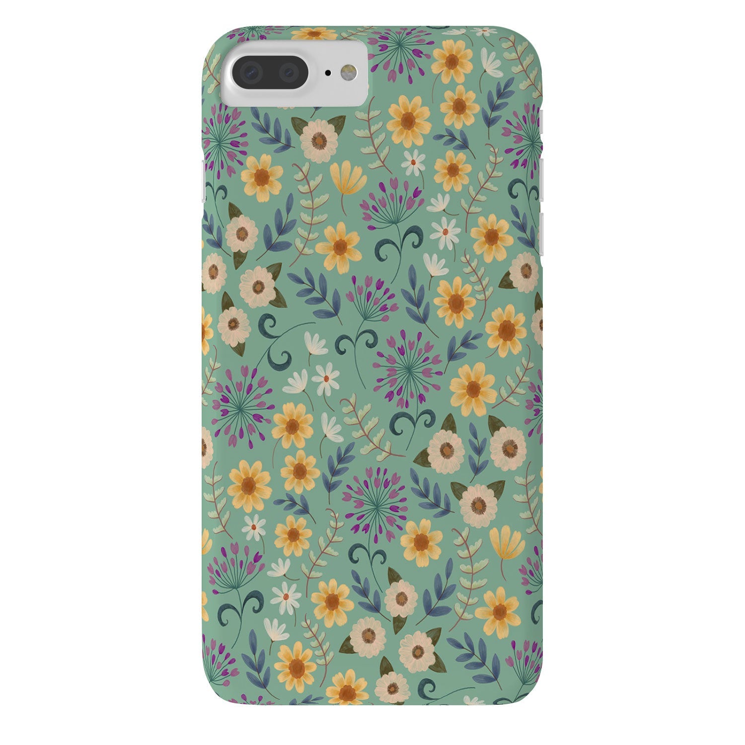 Pimlada Phuapradit Ditsy Floral Blue Green Phone Case