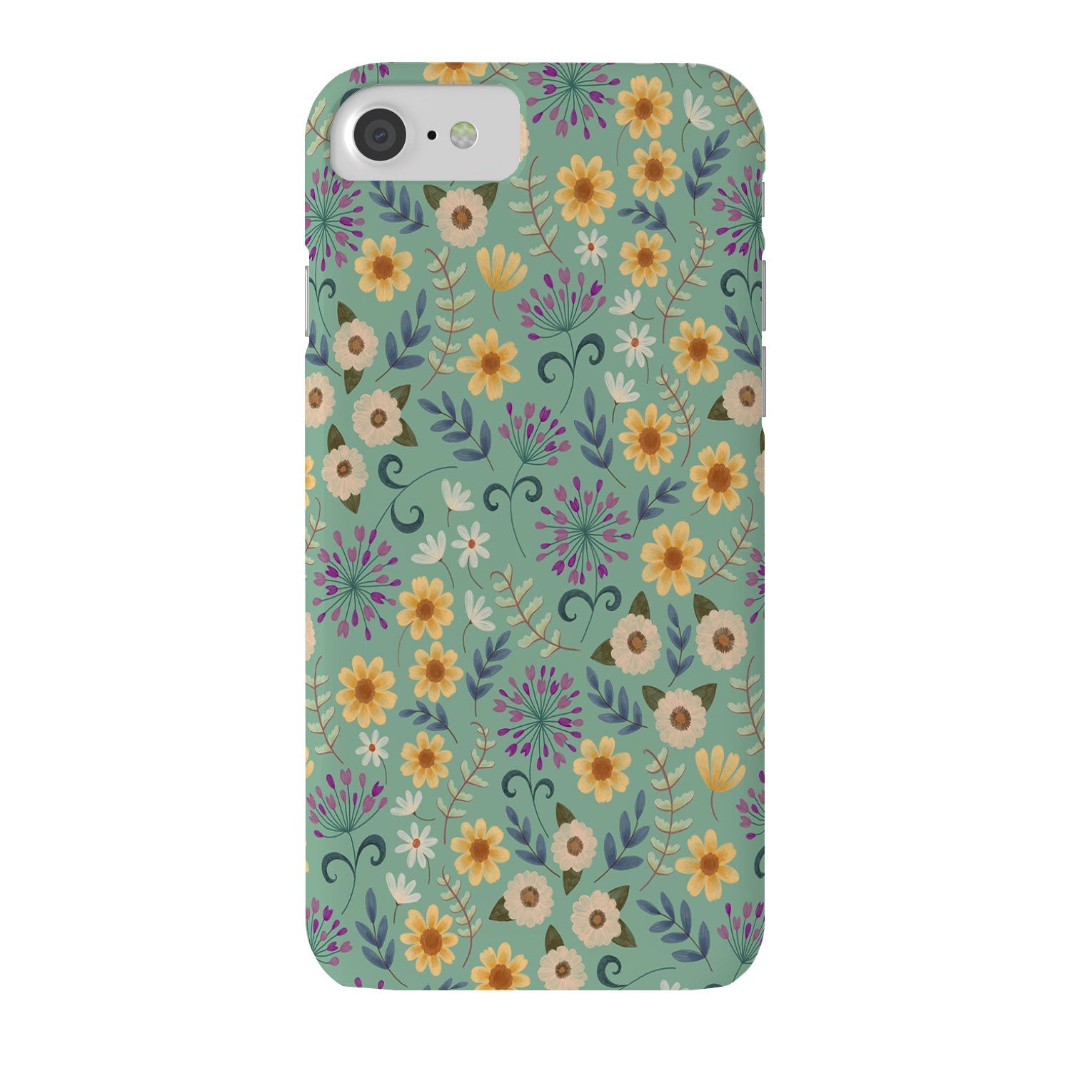 Pimlada Phuapradit Ditsy Floral Blue Green Phone Case
