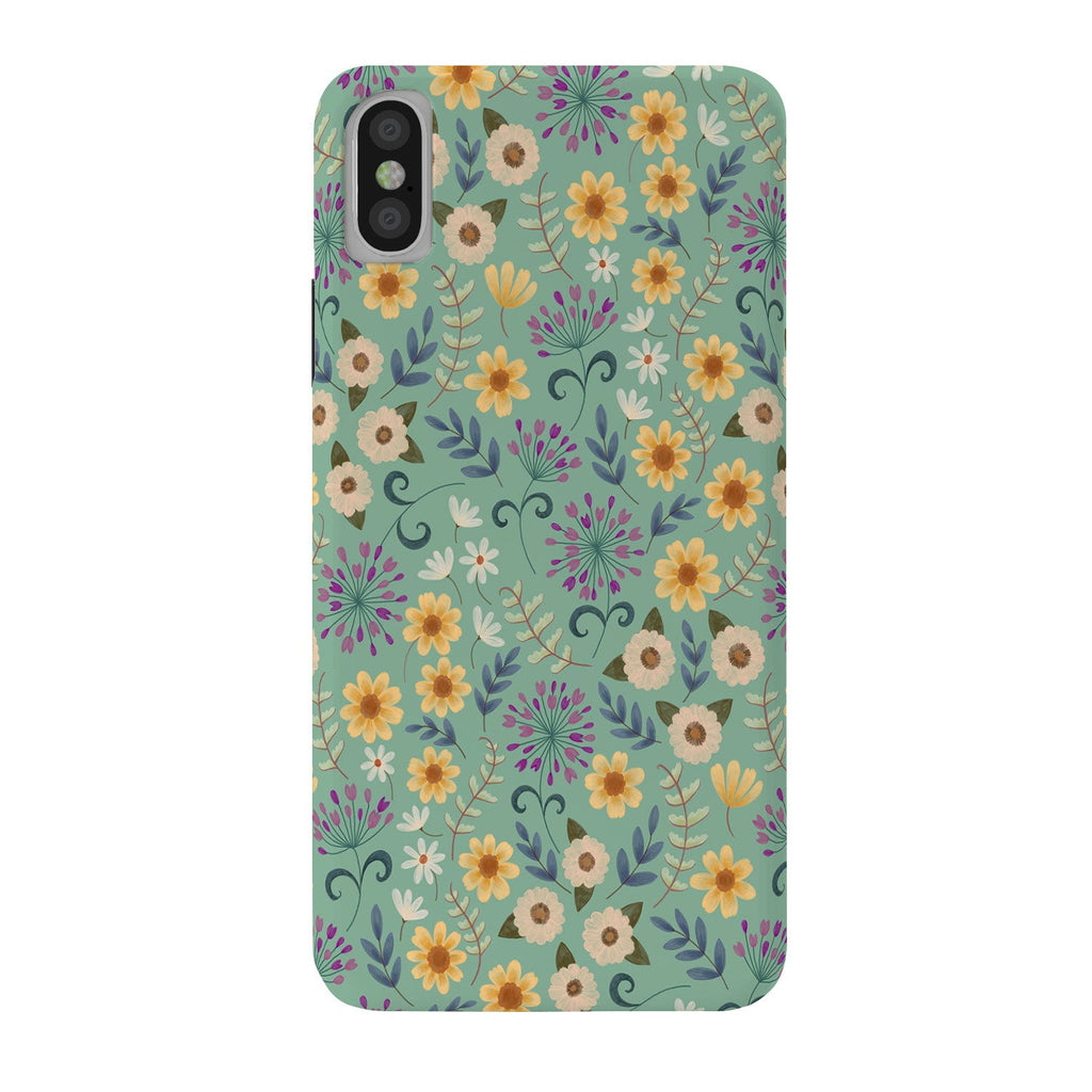 Pimlada Phuapradit Ditsy Floral Blue Green Phone Case