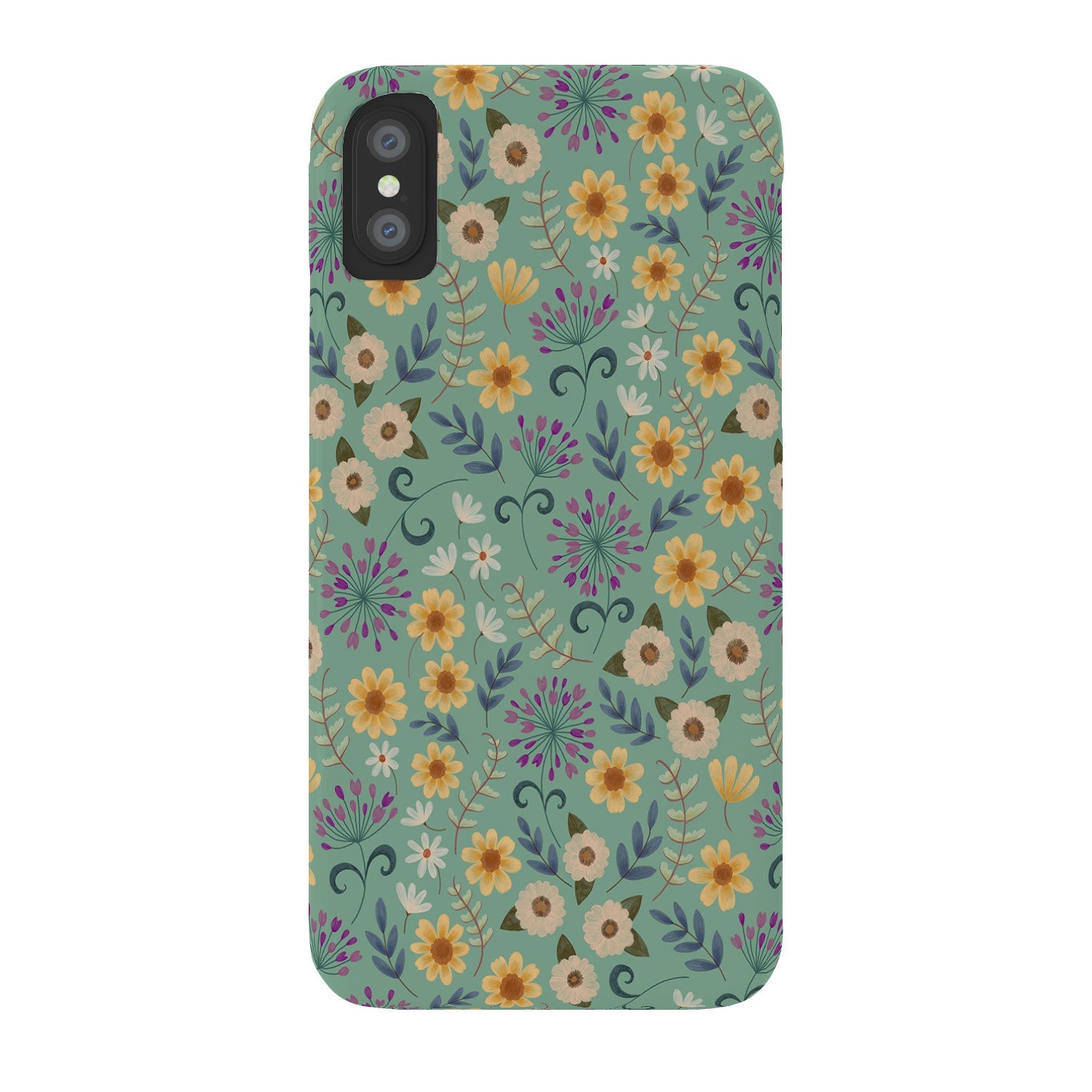 Pimlada Phuapradit Ditsy Floral Blue Green Phone Case