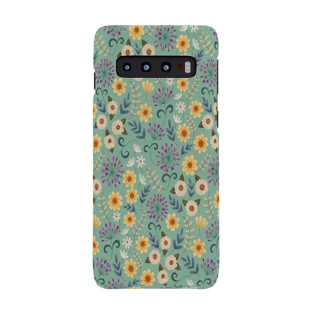 Pimlada Phuapradit Ditsy Floral Blue Green Phone Case