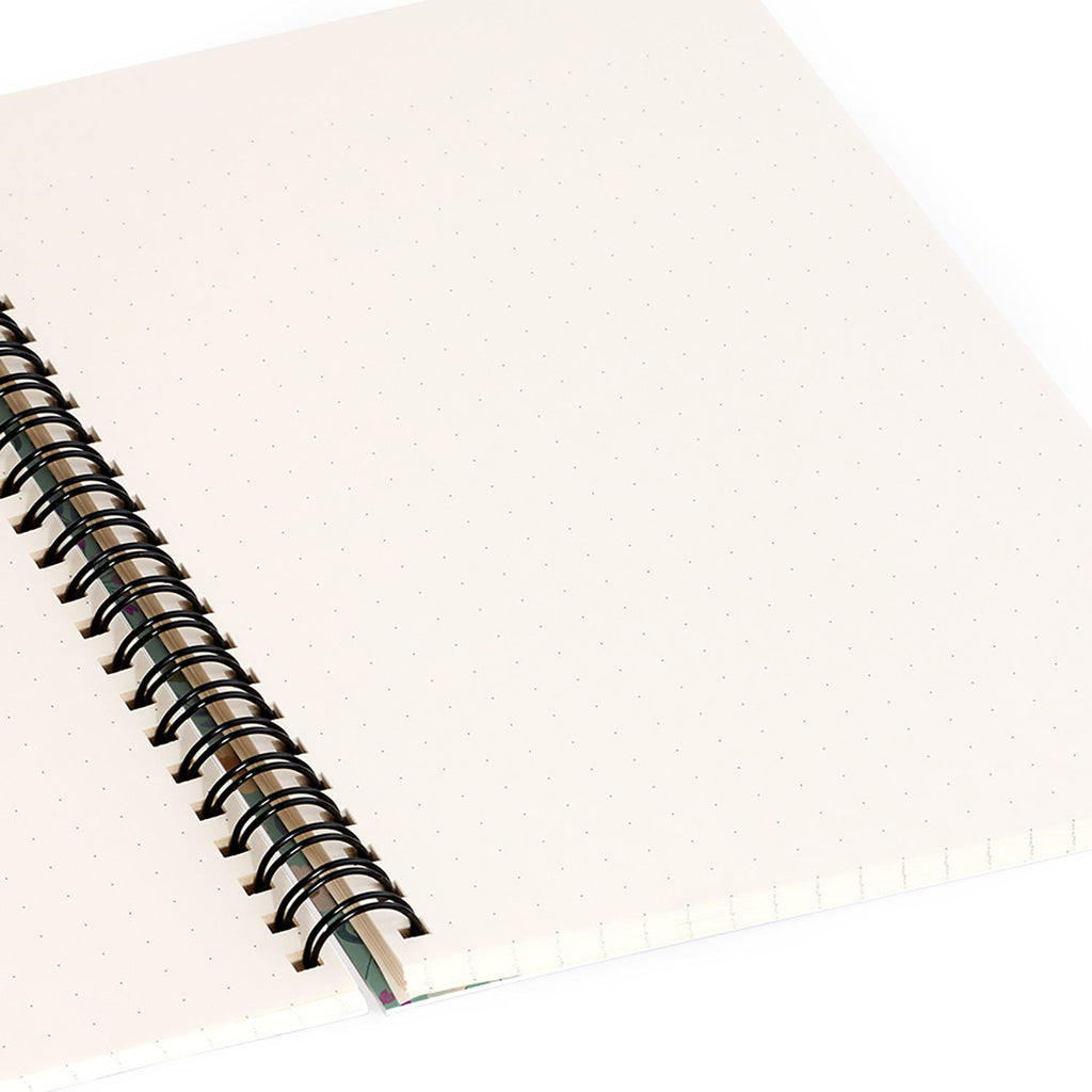 Pimlada Phuapradit Ditsy Floral Blue Green Spiral Notebook