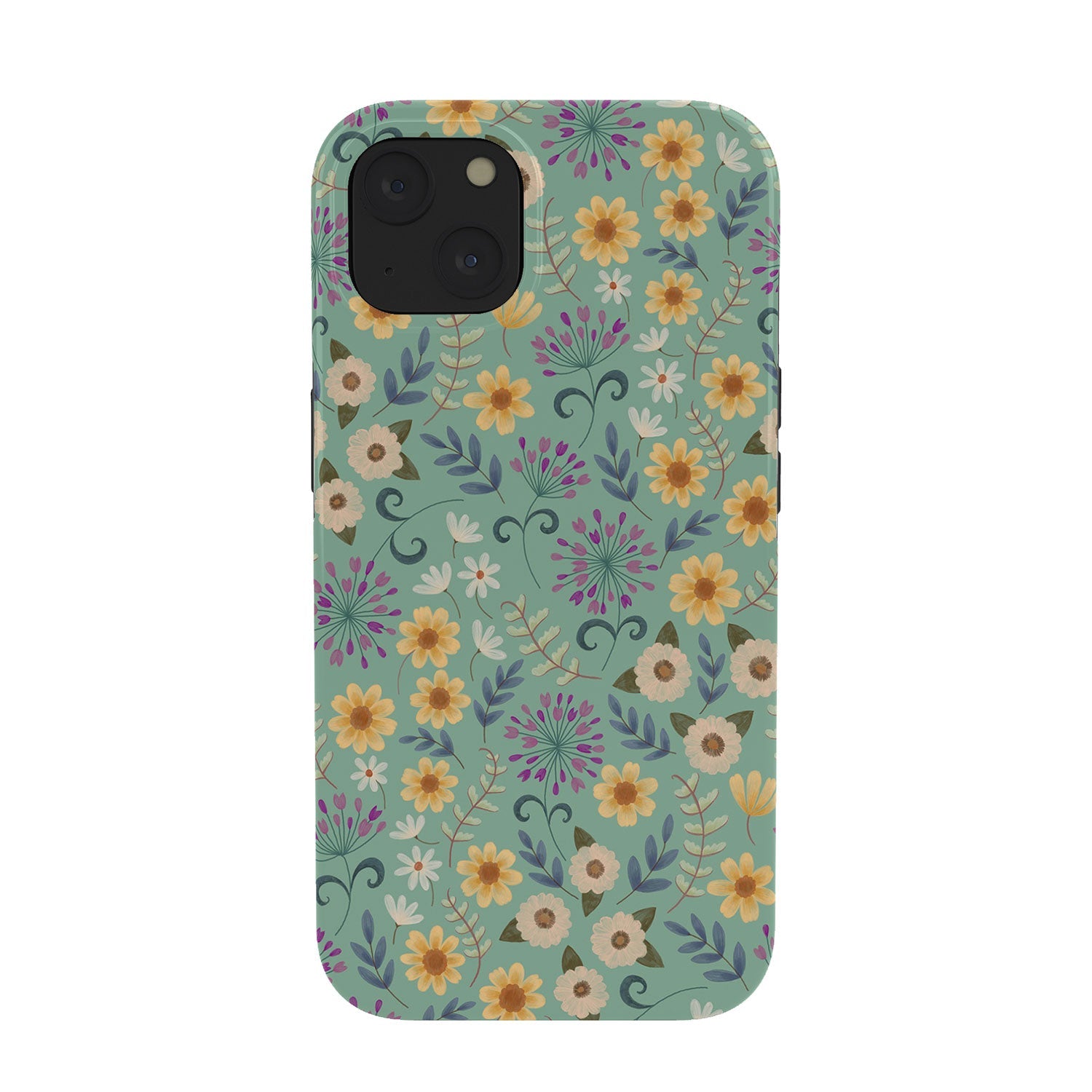 Pimlada Phuapradit Ditsy Floral Blue Green Phone Case