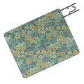 Pimlada Phuapradit Ditsy Floral Blue Green Picnic Blanket