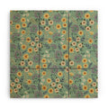 Pimlada Phuapradit Ditsy Floral Blue Green Wood Wall Mural