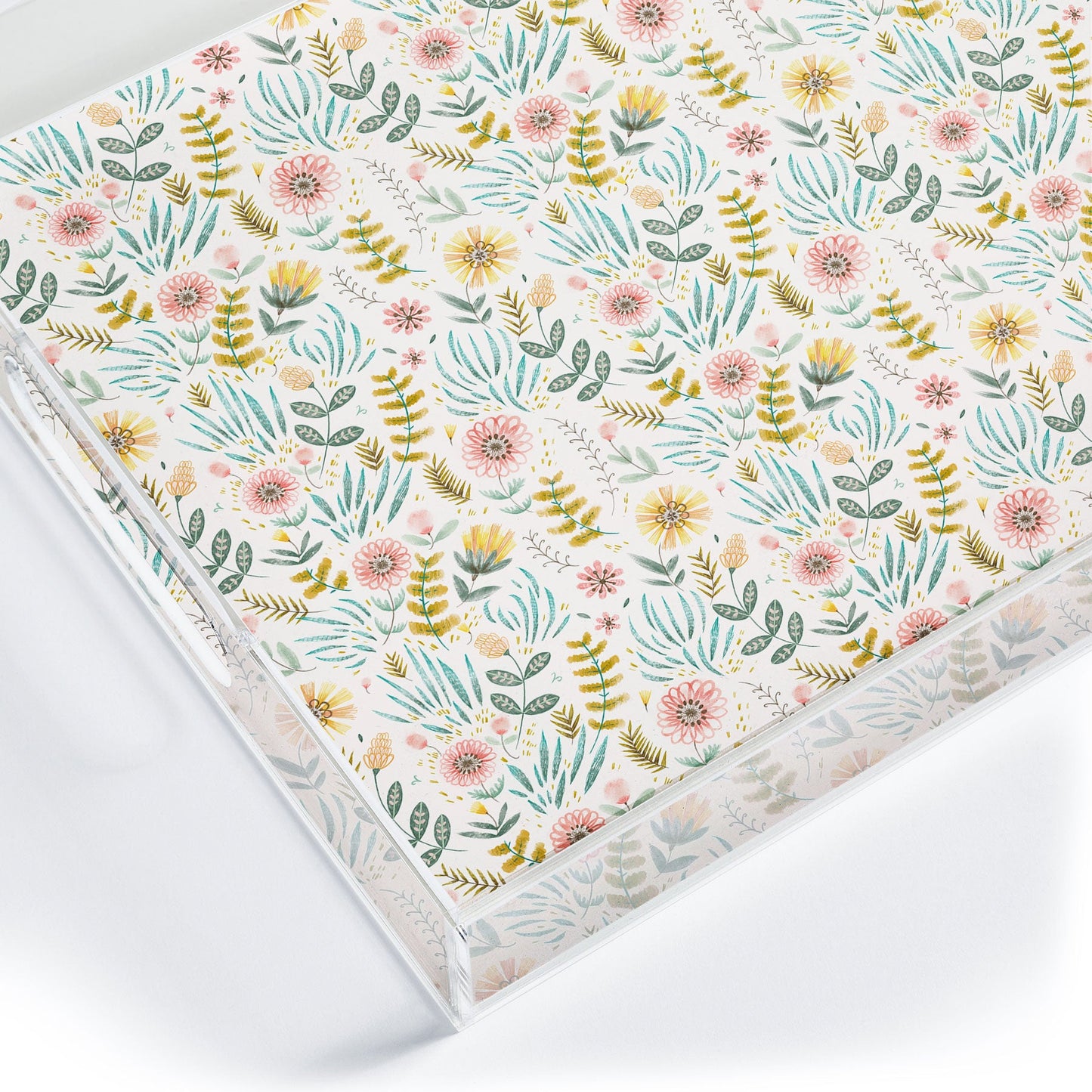 Pimlada Phuapradit Ditsy Floral field Acrylic Tray