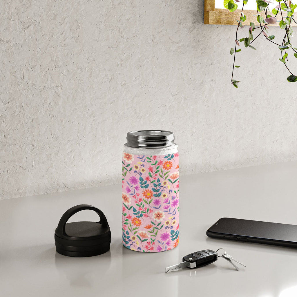 Pimlada Phuapradit Ditsy Floral Pink Water Bottle