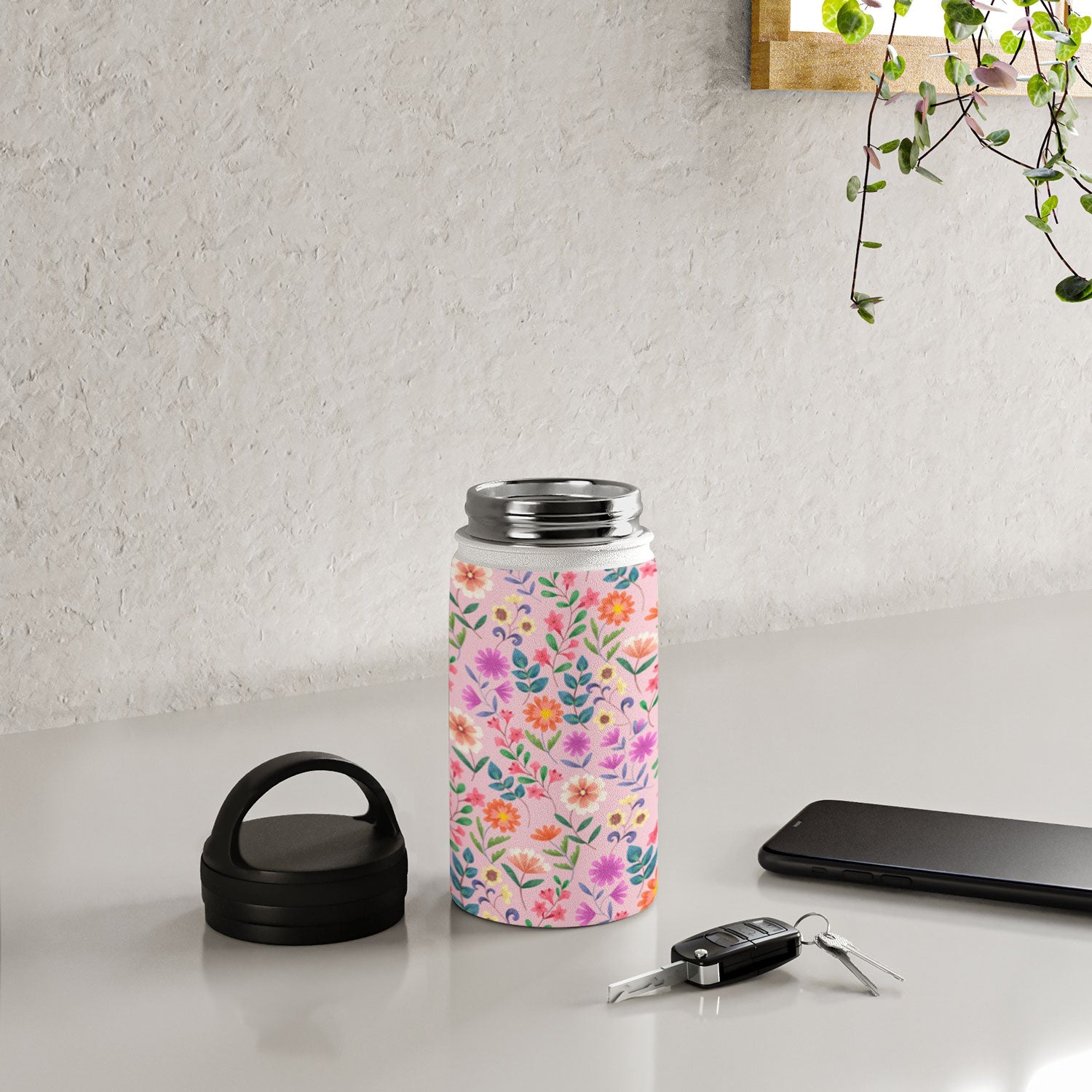Pimlada Phuapradit Ditsy Floral Pink Water Bottle