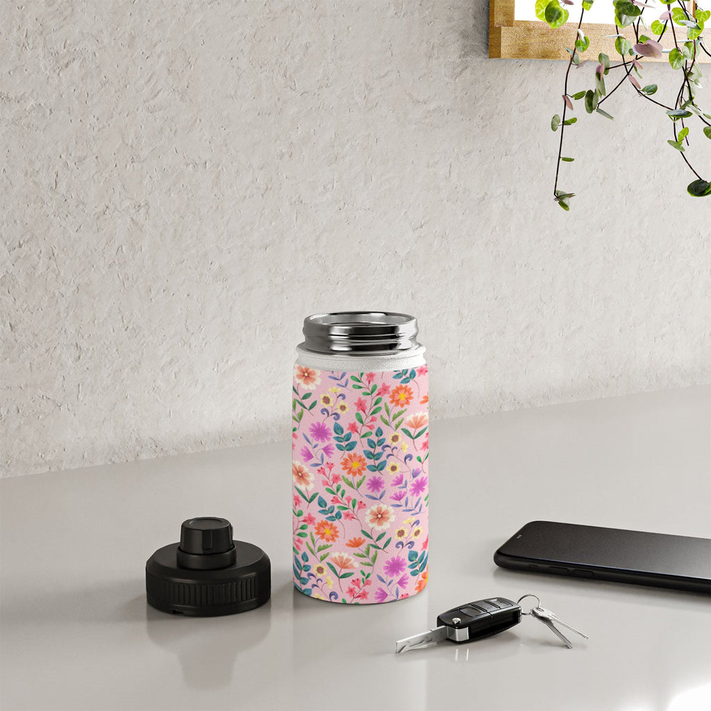 Pimlada Phuapradit Ditsy Floral Pink Water Bottle
