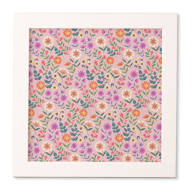 Pimlada Phuapradit Ditsy Floral Pink Framed Wall Art