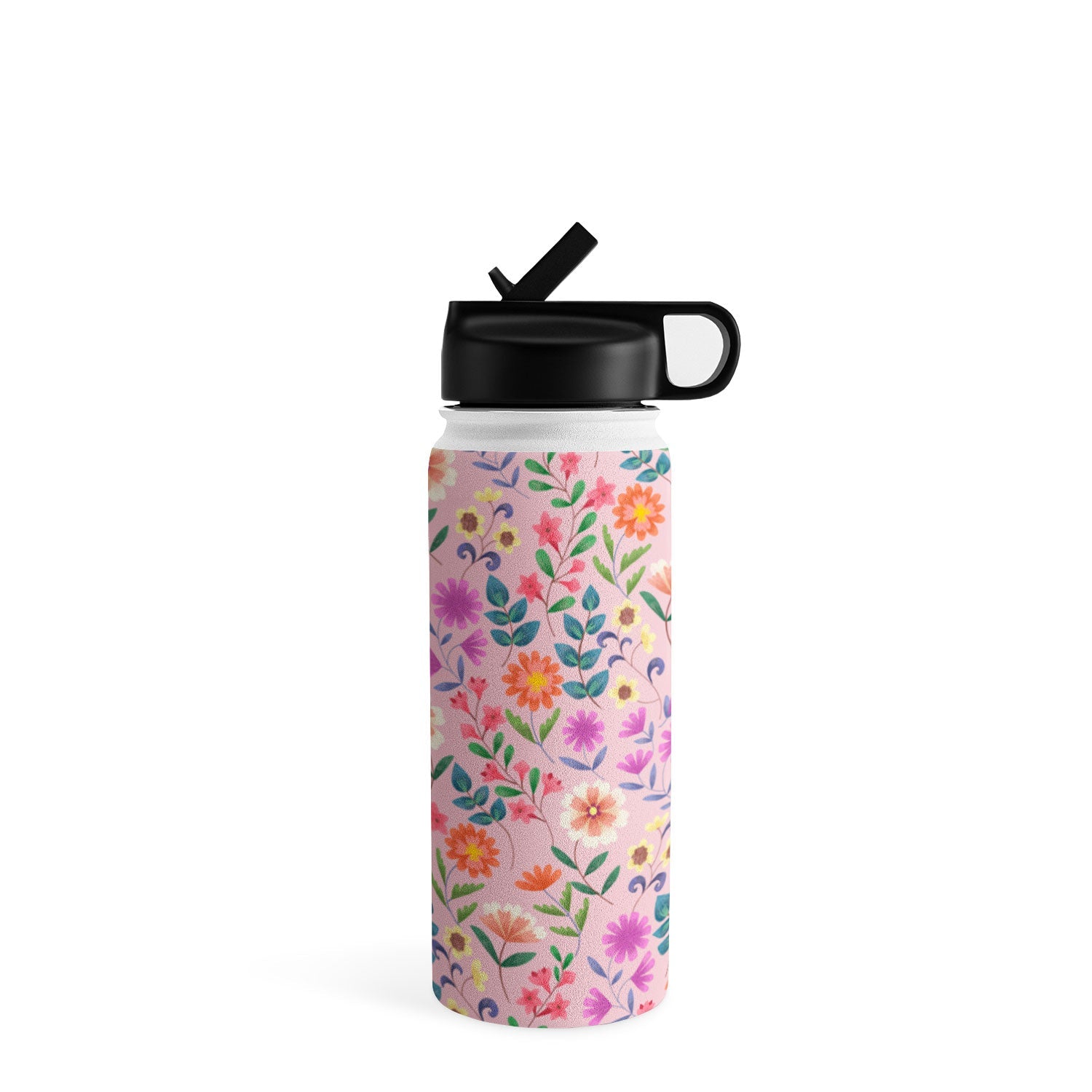 Pimlada Phuapradit Ditsy Floral Pink Water Bottle