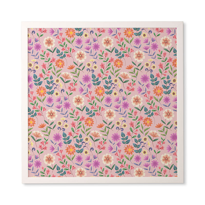 Pimlada Phuapradit Ditsy Floral Pink Framed Wall Art