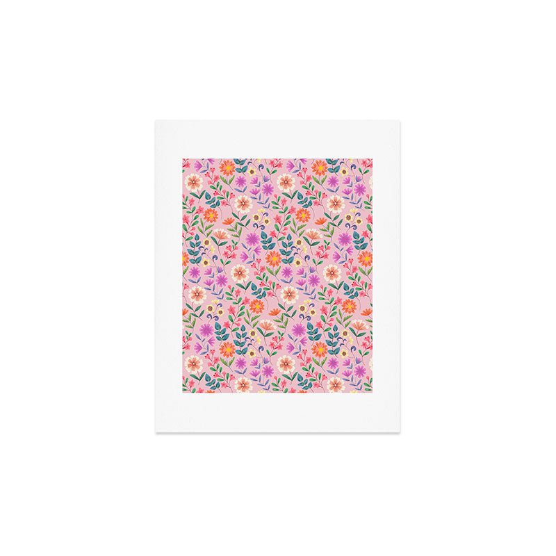 Pimlada Phuapradit Ditsy Floral Pink Art Print