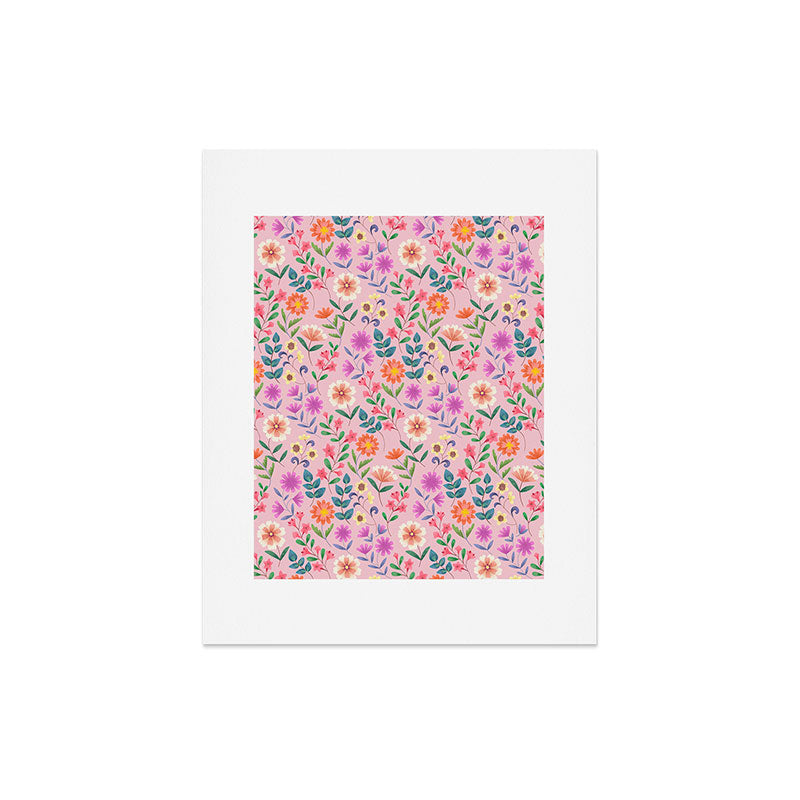 Pimlada Phuapradit Ditsy Floral Pink Art Print
