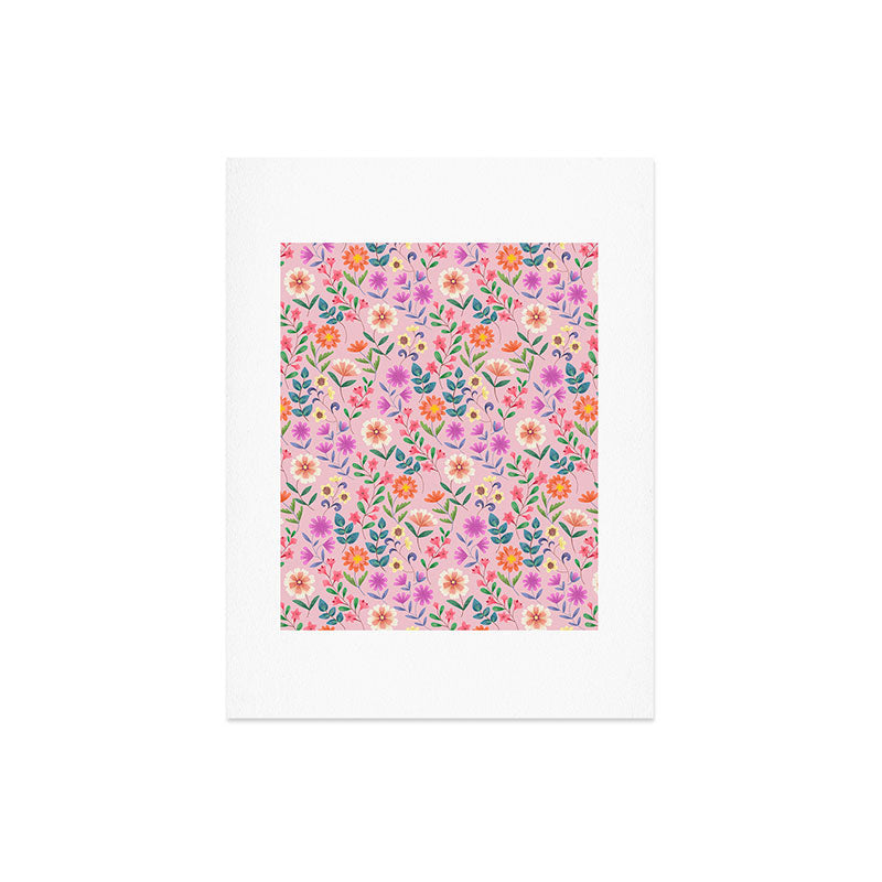 Pimlada Phuapradit Ditsy Floral Pink Art Print